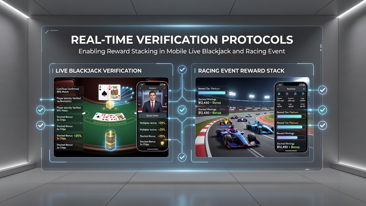 Schaubild zu Verifizierungsprotokollen bei Rennsport-Wetten mit mobilen Schnittstellen und gestapelten Belohnungsindikatoren