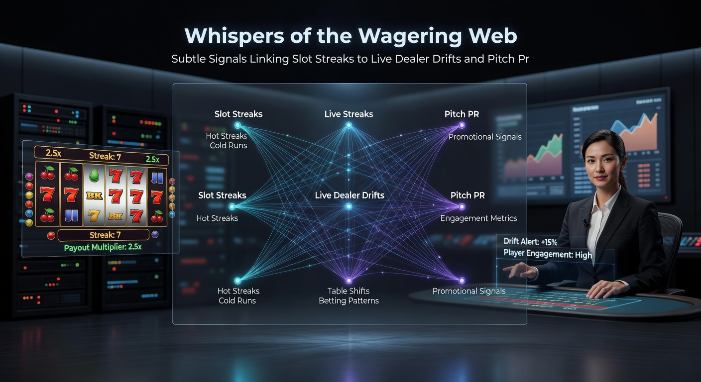 Visuelle Darstellung von Live-Dealer-Tischen mit überlagerter Slot-Datenwelle und Sport-Pitch-Überlagerung, die Drifts und Prophezeiungen als verbundene Kurven zeigt